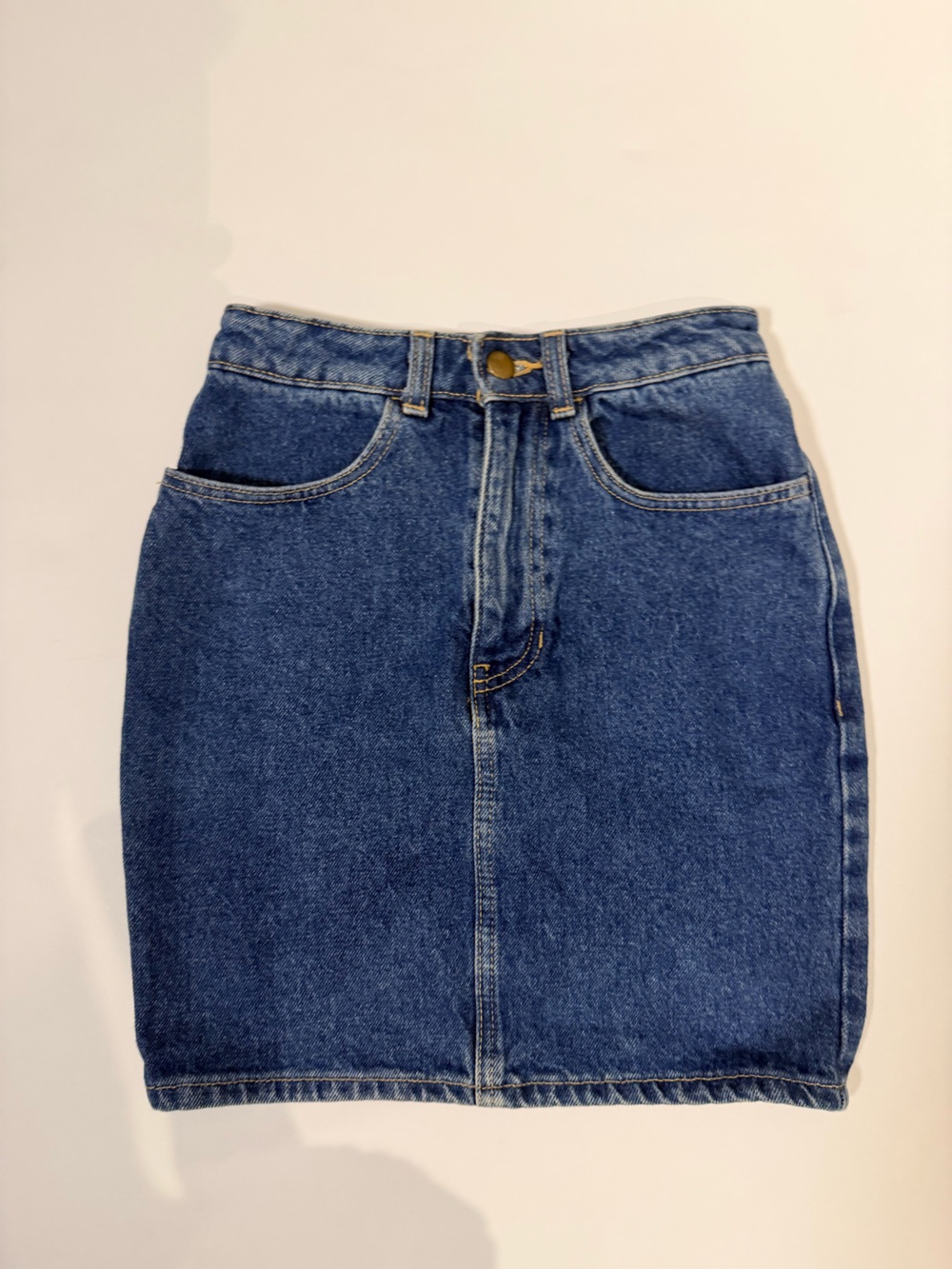 Vintage American Apparel Made in USA High Waist Denim Mini Skirt